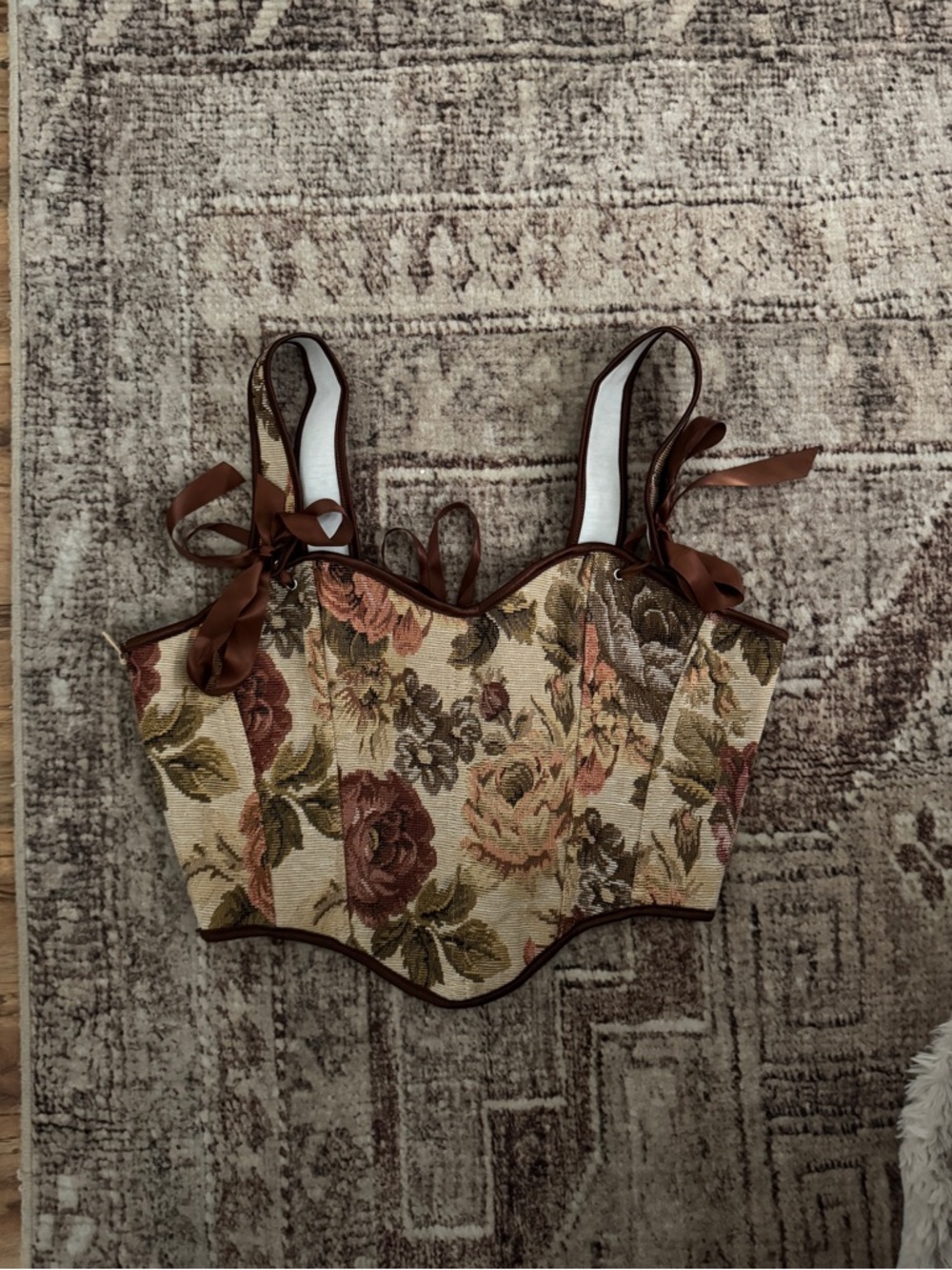 Floral Lace-Up Corsets - Assorted Colors - Picture 3 of 6